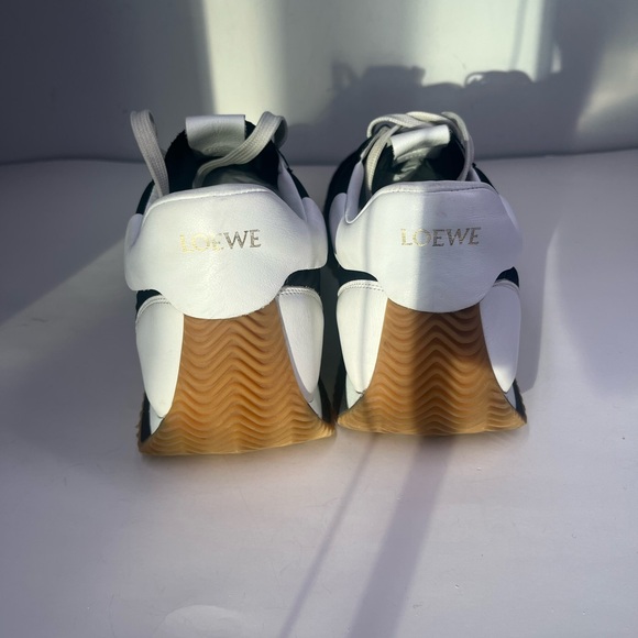 Authentic LOEWE Flow Runner In Nylon And Suede In Black/White - Picture 7 of 13